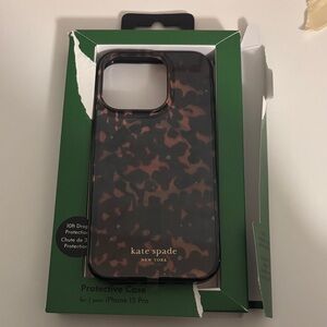 kate spade Brown Patterned iPhone 15 Pro Case